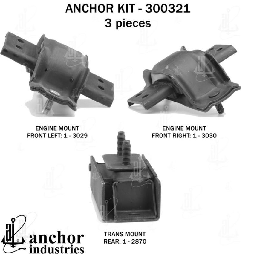 ANCHOR MOUNTS 300321 ENGINE MNT KIT