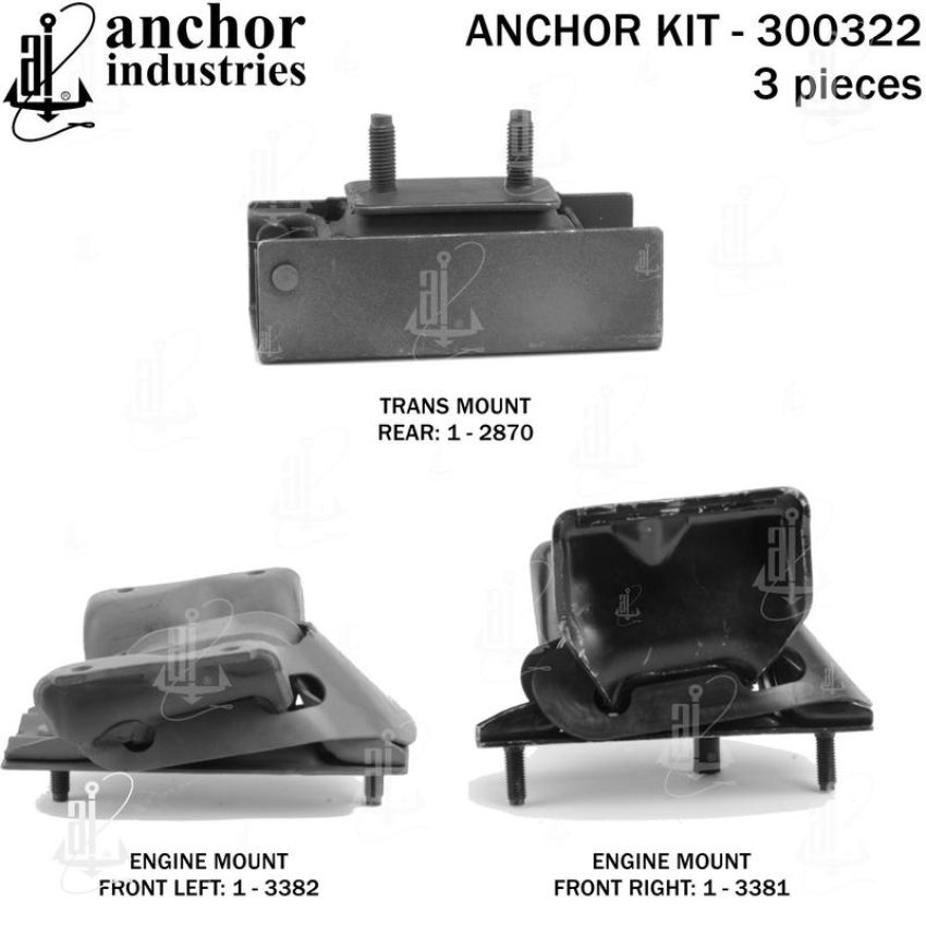 ANCHOR MOUNTS 300322 ENGINE MNT KIT