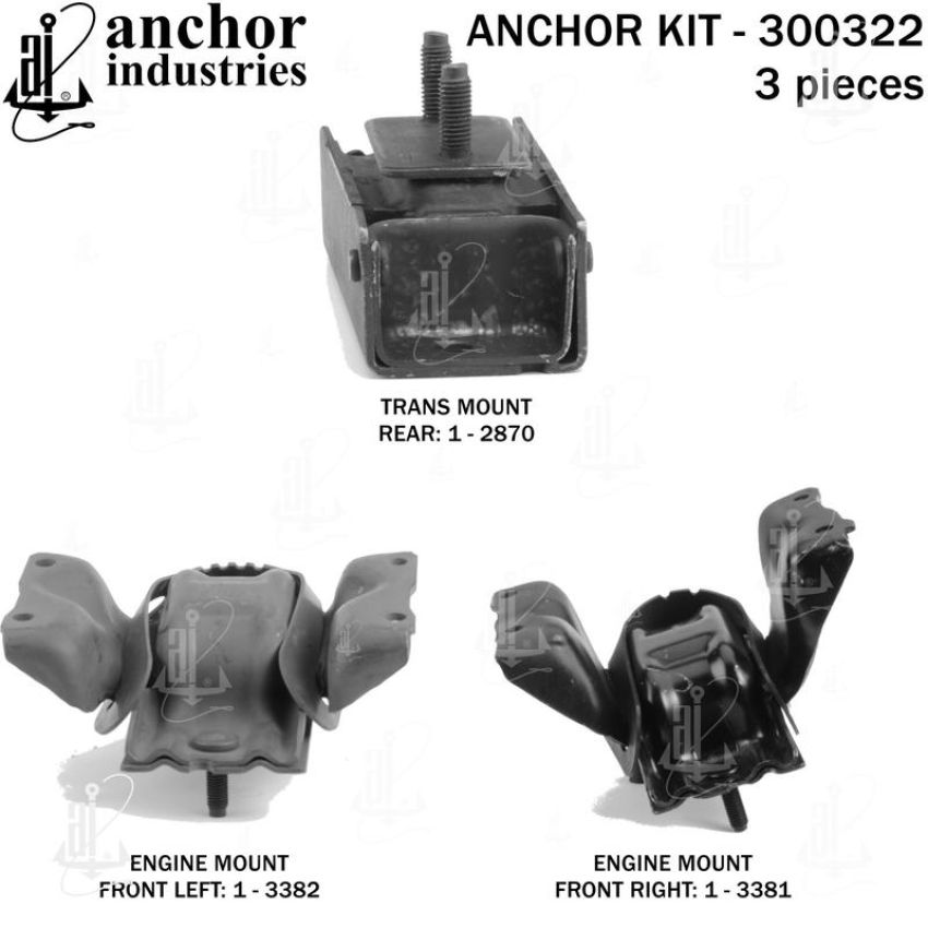 ANCHOR MOUNTS 300322 ENGINE MNT KIT
