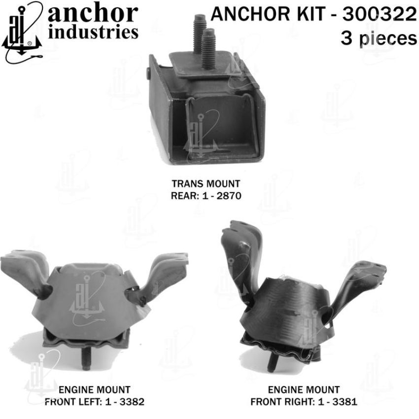 ANCHOR MOUNTS 300322 ENGINE MNT KIT