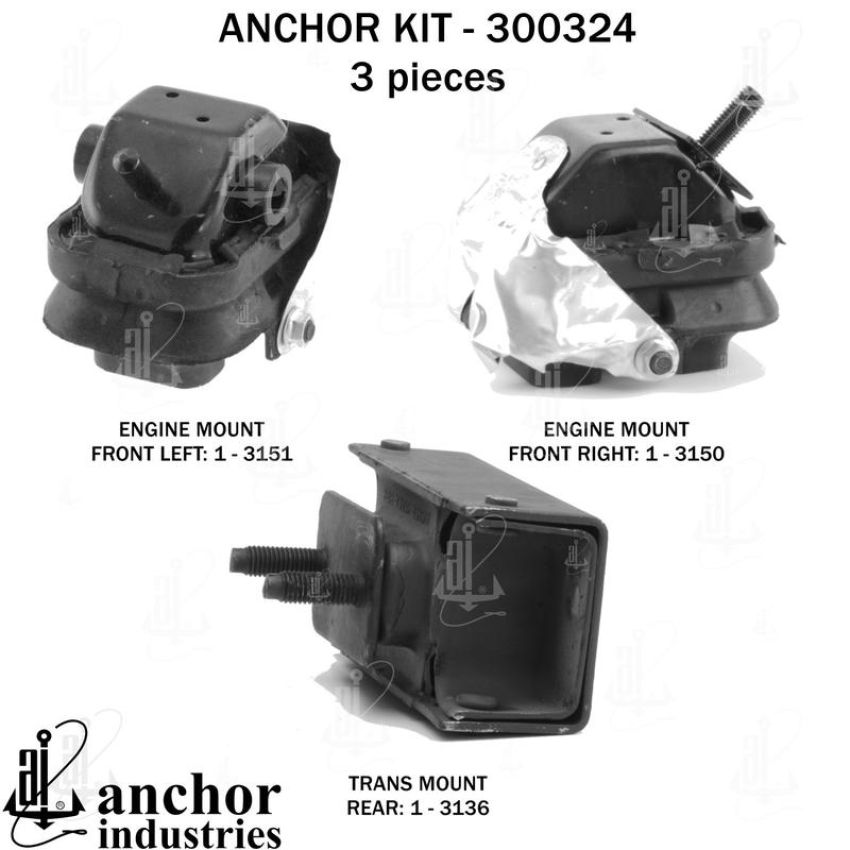 ANCHOR MOUNTS 300324 ENGINE MNT KIT
