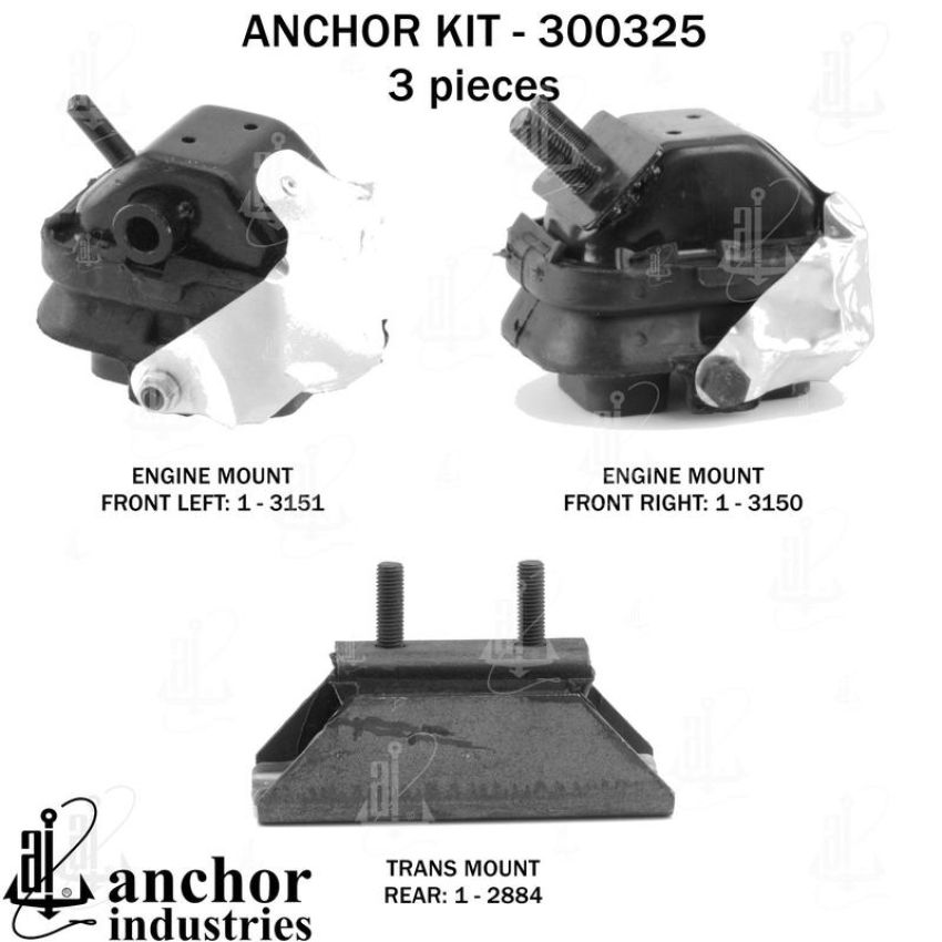 ANCHOR MOUNTS 300325 ENGINE MNT KIT