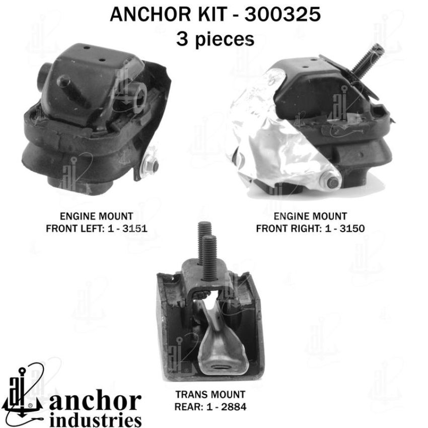 ANCHOR MOUNTS 300325 ENGINE MNT KIT