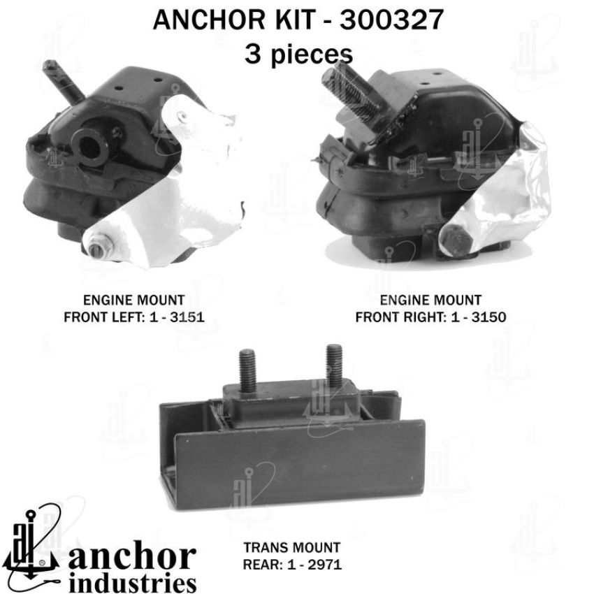 ANCHOR MOUNTS 300327 ENGINE MNT KIT