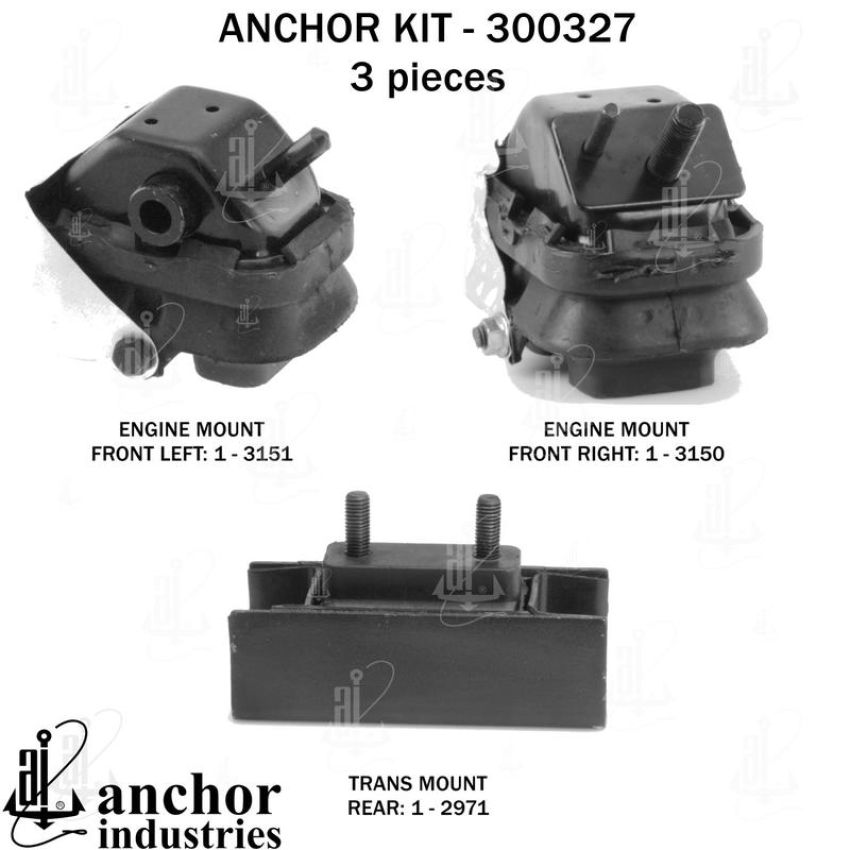 ANCHOR MOUNTS 300327 ENGINE MNT KIT