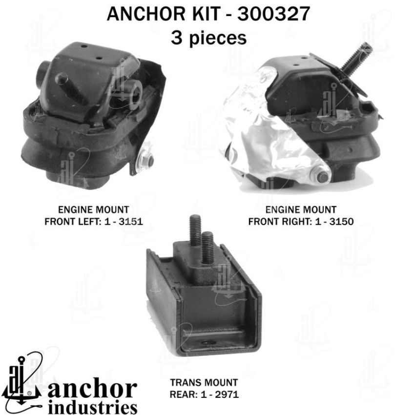 ANCHOR MOUNTS 300327 ENGINE MNT KIT