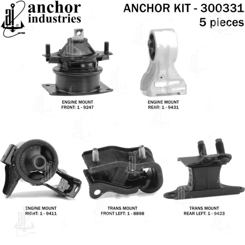ANCHOR MOUNTS 300331 ENGINE MNT KIT