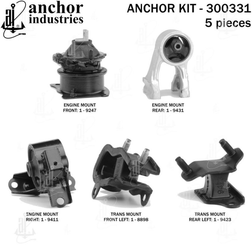 ANCHOR MOUNTS 300331 ENGINE MNT KIT