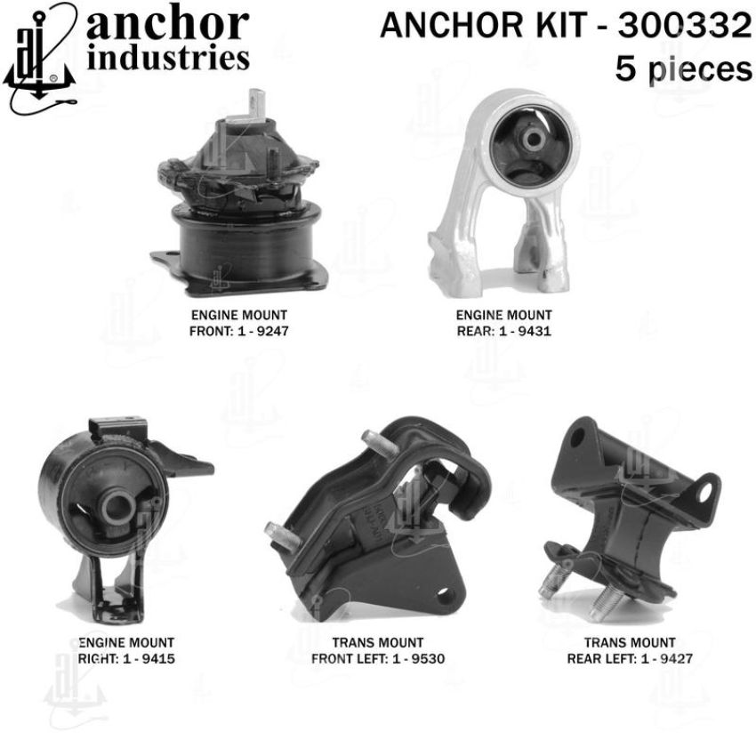 ANCHOR MOUNTS 300332 ENGINE MNT KIT