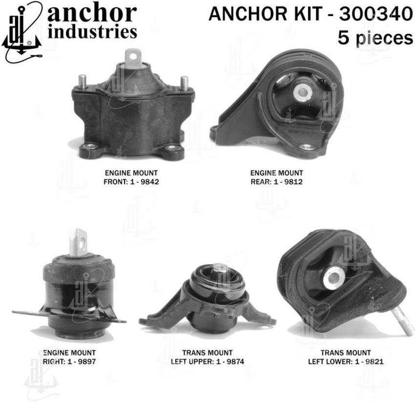 ANCHOR MOUNTS 300340 ENGINE MNT KIT