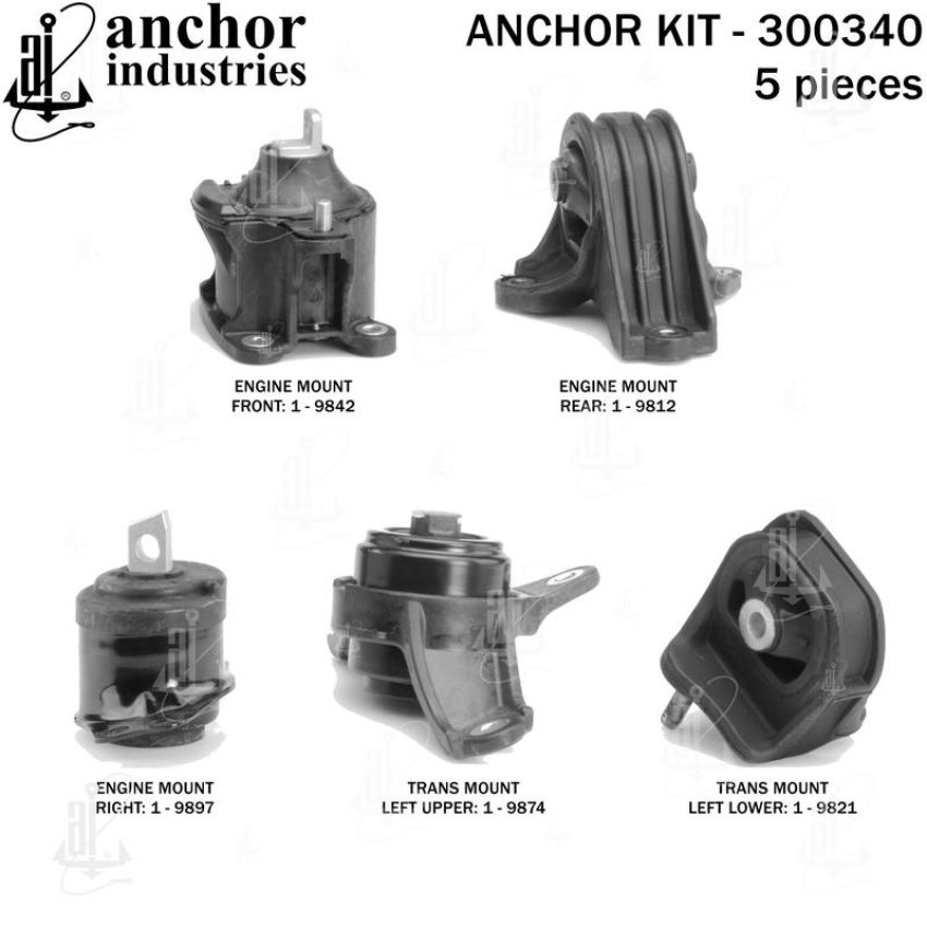 ANCHOR MOUNTS 300340 ENGINE MNT KIT