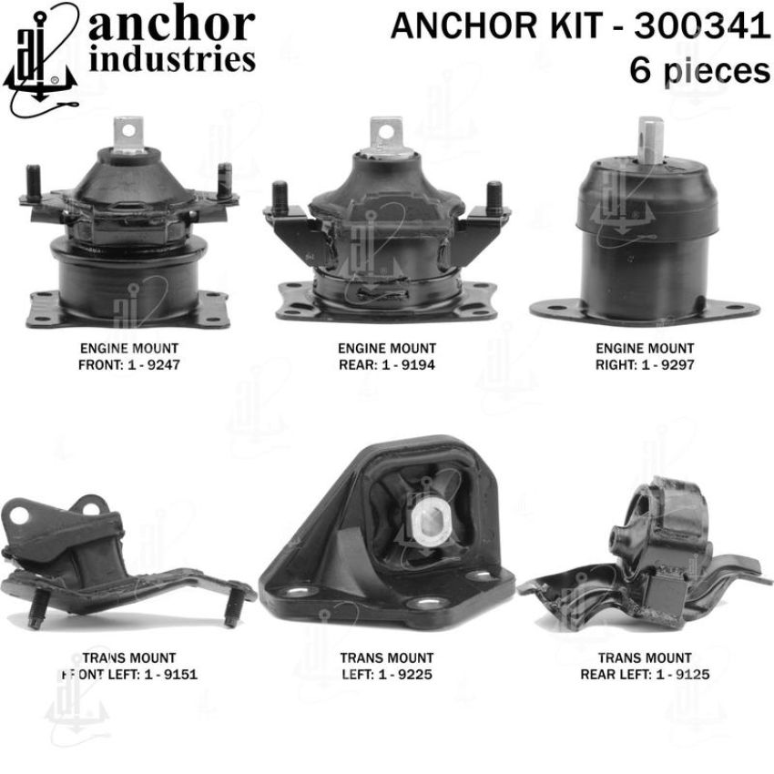 ANCHOR MOUNTS 300341 ENGINE MNT KIT