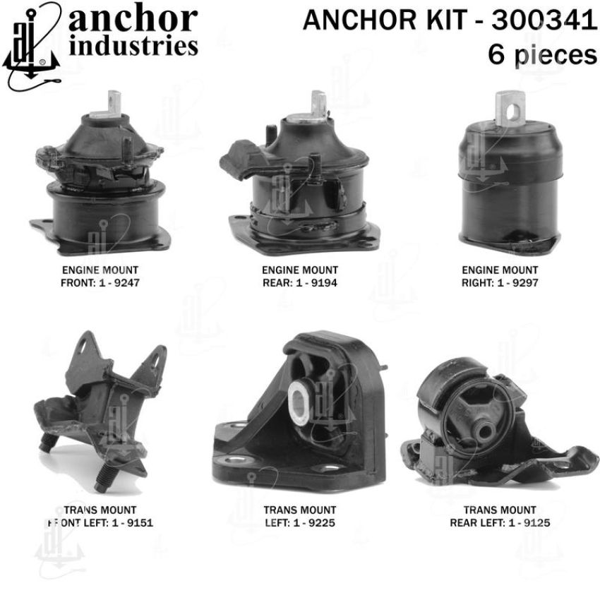 ANCHOR MOUNTS 300341 ENGINE MNT KIT
