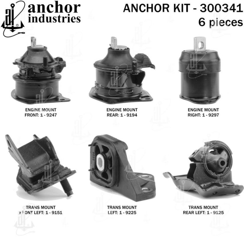 ANCHOR MOUNTS 300341 ENGINE MNT KIT
