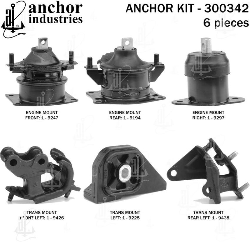 ANCHOR MOUNTS 300342 ENGINE MNT KIT
