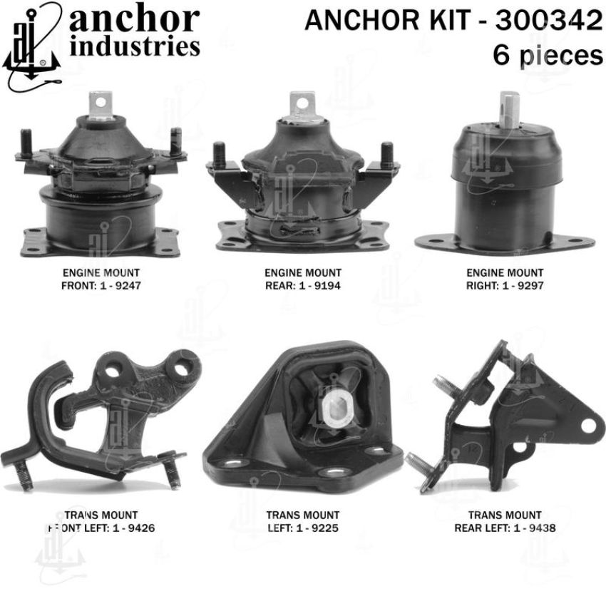 ANCHOR MOUNTS 300342 ENGINE MNT KIT