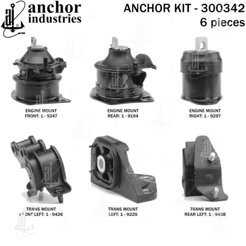 ANCHOR MOUNTS 300342 ENGINE MNT KIT