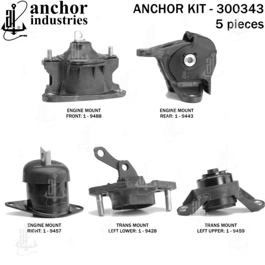 ANCHOR MOUNTS 300343 ENGINE MNT KIT