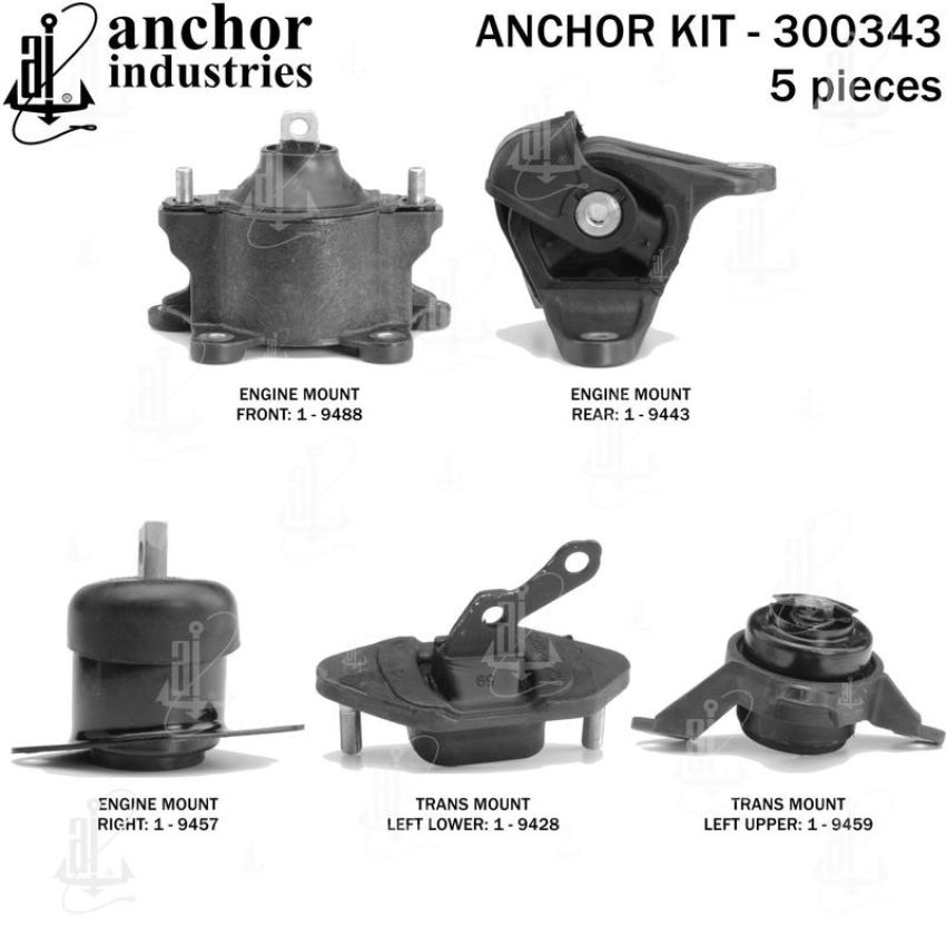 ANCHOR MOUNTS 300343 ENGINE MNT KIT