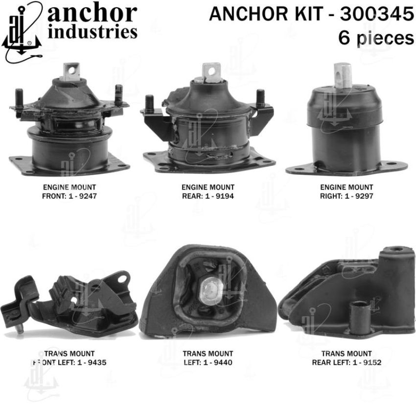 ANCHOR MOUNTS 300345 ENGINE MNT KIT