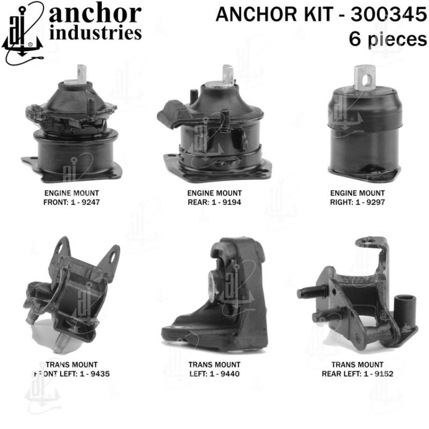 ANCHOR MOUNTS 300345 ENGINE MNT KIT