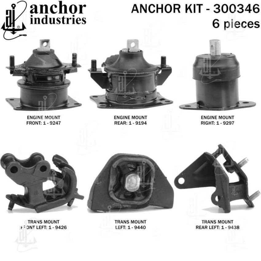 ANCHOR MOUNTS 300346 ENGINE MNT KIT