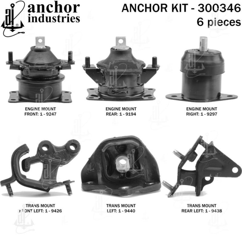ANCHOR MOUNTS 300346 ENGINE MNT KIT