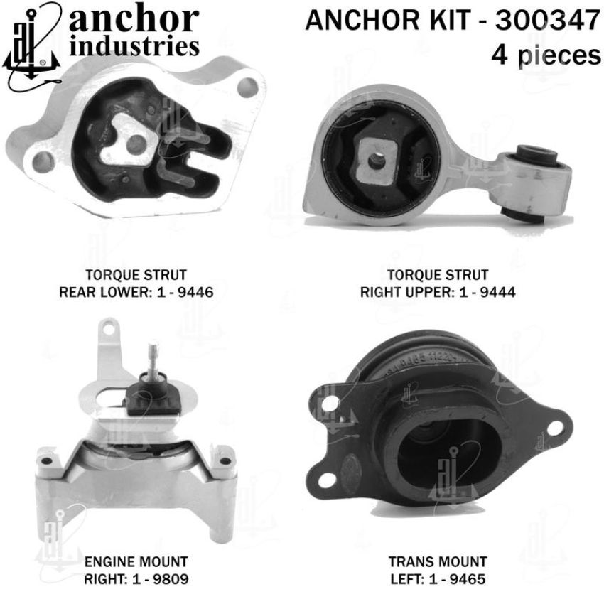 ANCHOR MOUNTS 300347 ENGINE MNT KIT