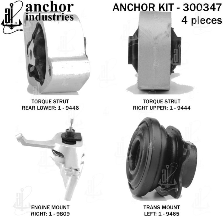 ANCHOR MOUNTS 300347 ENGINE MNT KIT