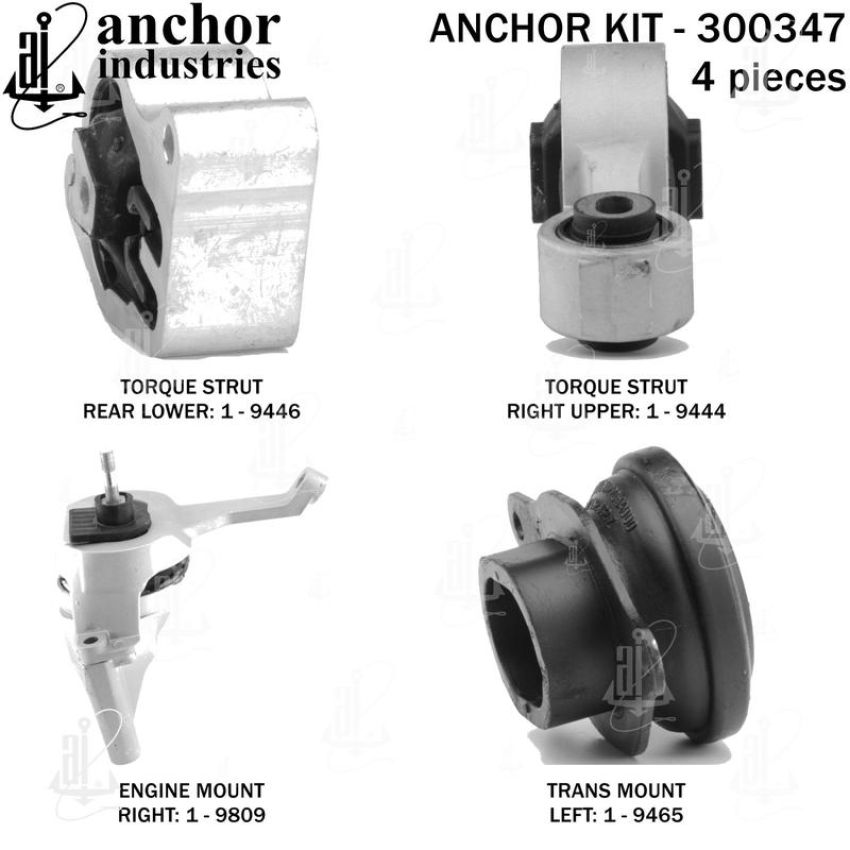 ANCHOR MOUNTS 300347 ENGINE MNT KIT