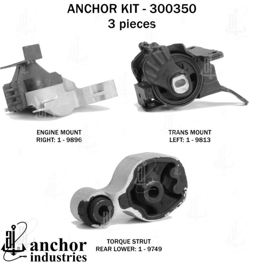 ANCHOR MOUNTS 300350 ENGINE MNT KIT