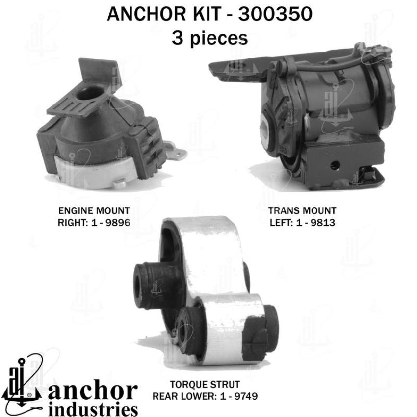ANCHOR MOUNTS 300350 ENGINE MNT KIT