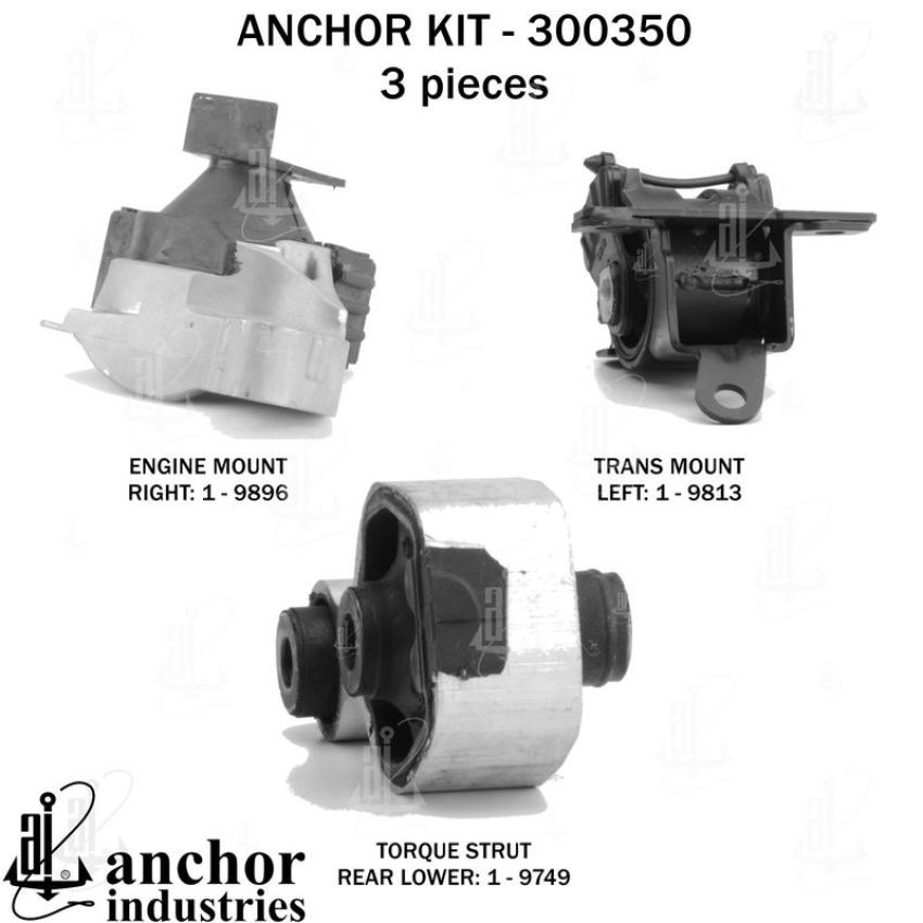 ANCHOR MOUNTS 300350 ENGINE MNT KIT