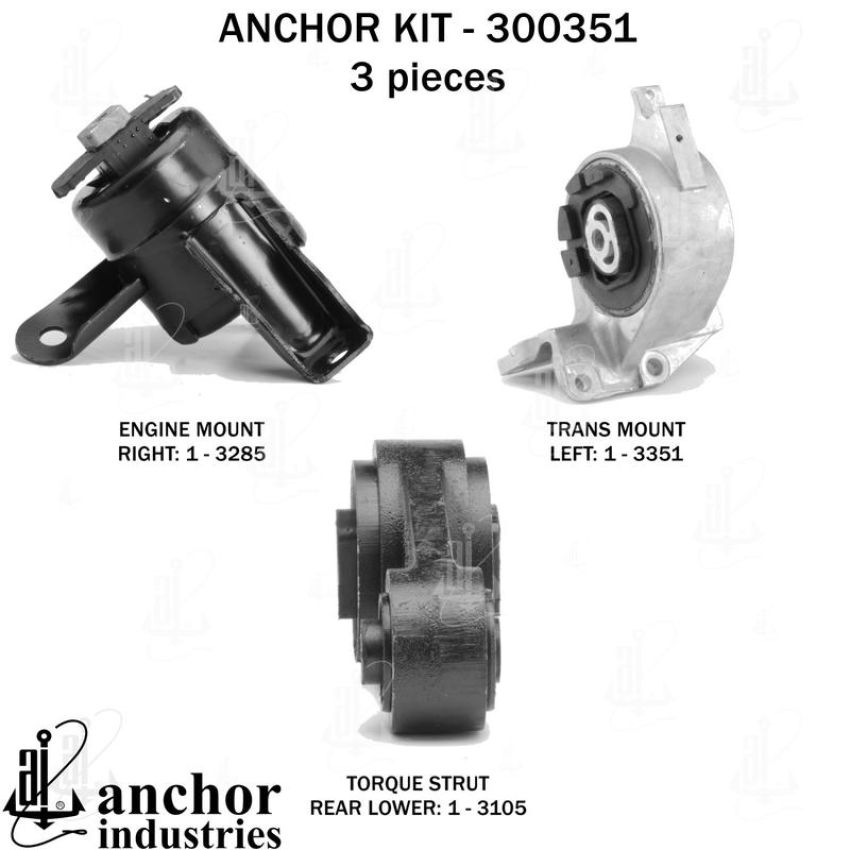 ANCHOR MOUNTS 300351 ENGINE MNT KIT