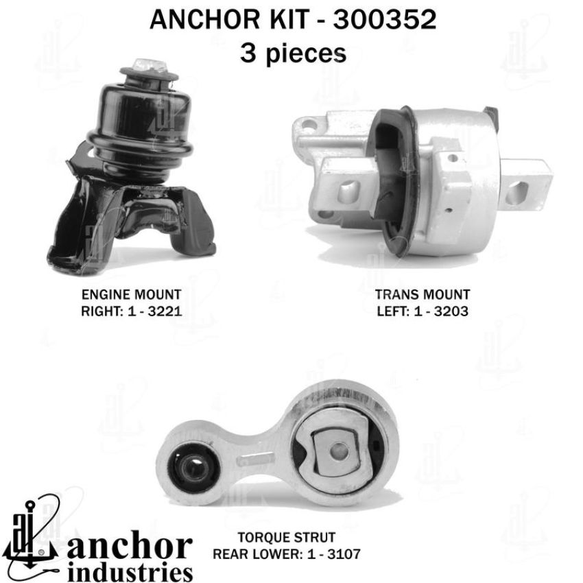 ANCHOR MOUNTS 300352 ENGINE MNT KIT