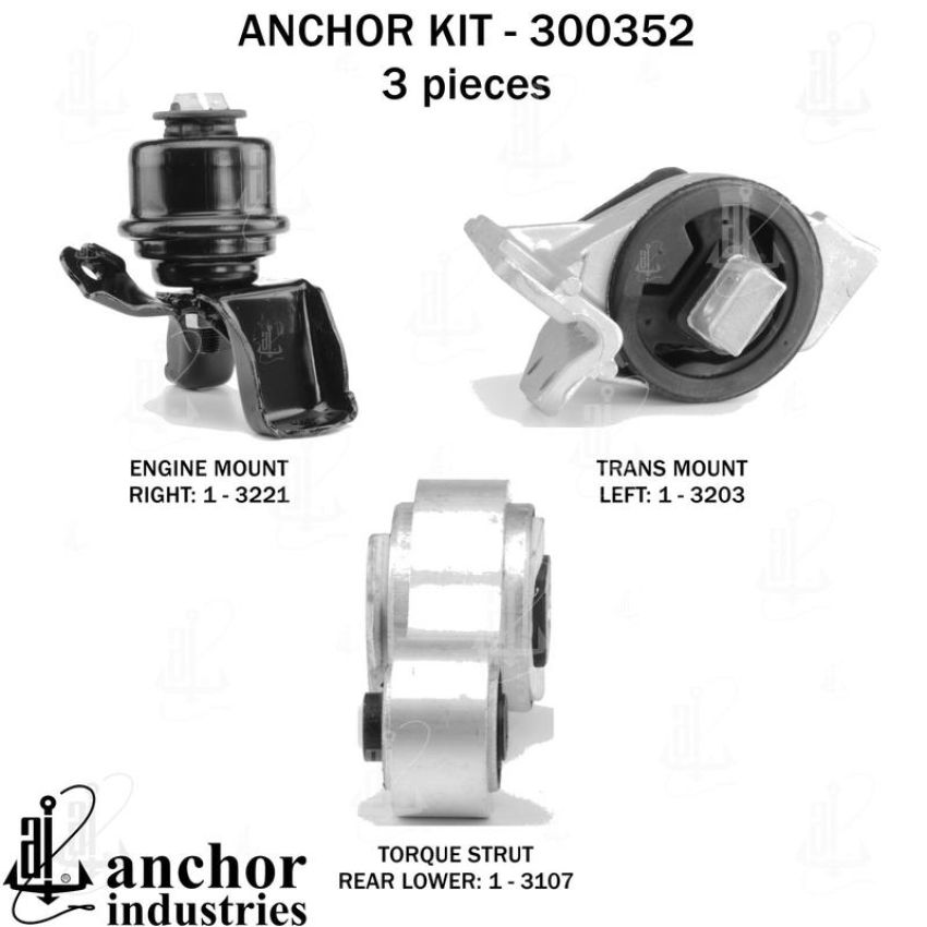 ANCHOR MOUNTS 300352 ENGINE MNT KIT