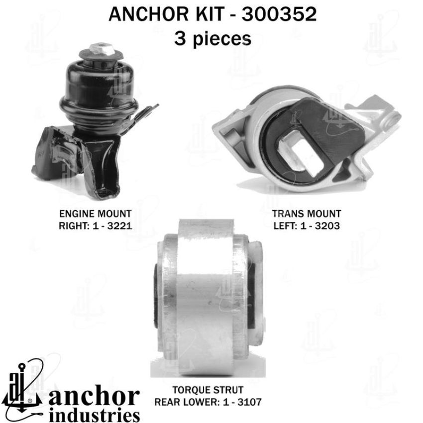 ANCHOR MOUNTS 300352 ENGINE MNT KIT