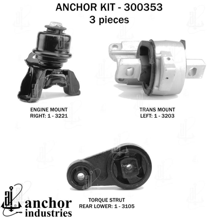 ANCHOR MOUNTS 300353 ENGINE MNT KIT