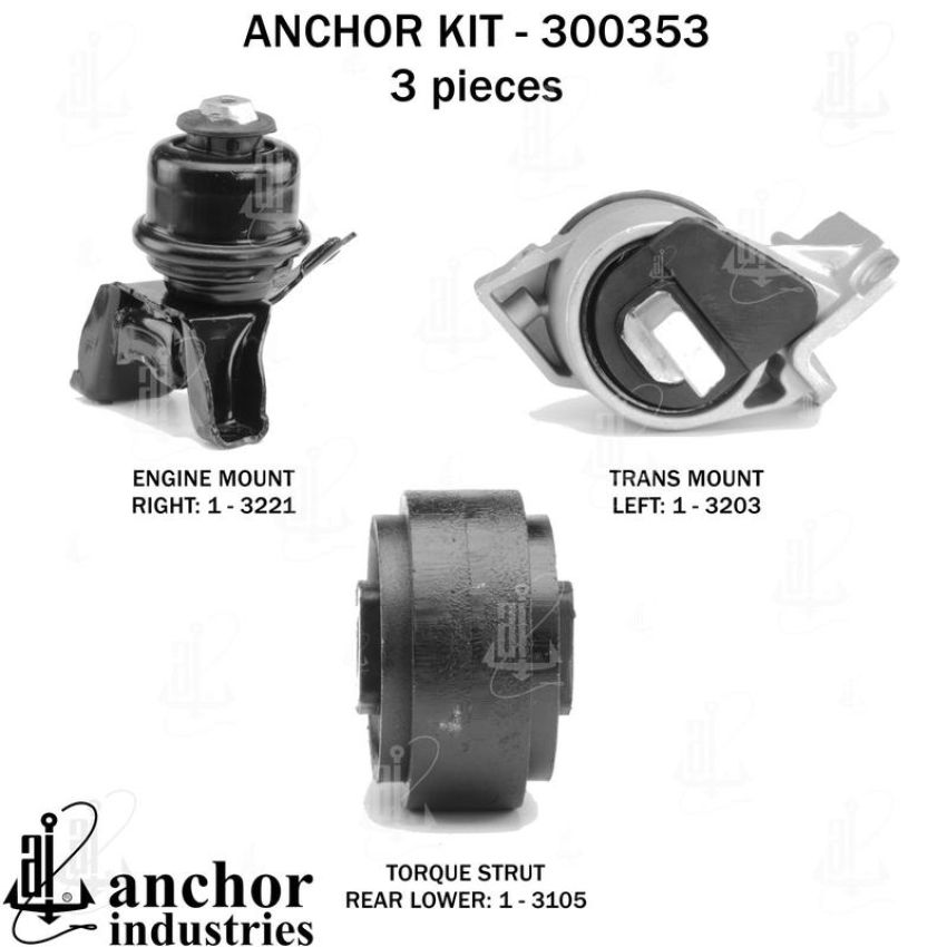 ANCHOR MOUNTS 300353 ENGINE MNT KIT