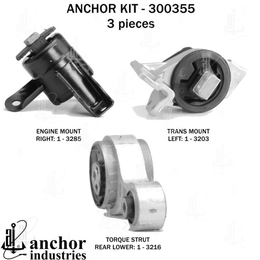 ANCHOR MOUNTS 300355 ENGINE MNT KIT