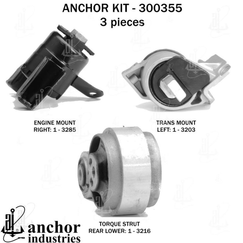 ANCHOR MOUNTS 300355 ENGINE MNT KIT
