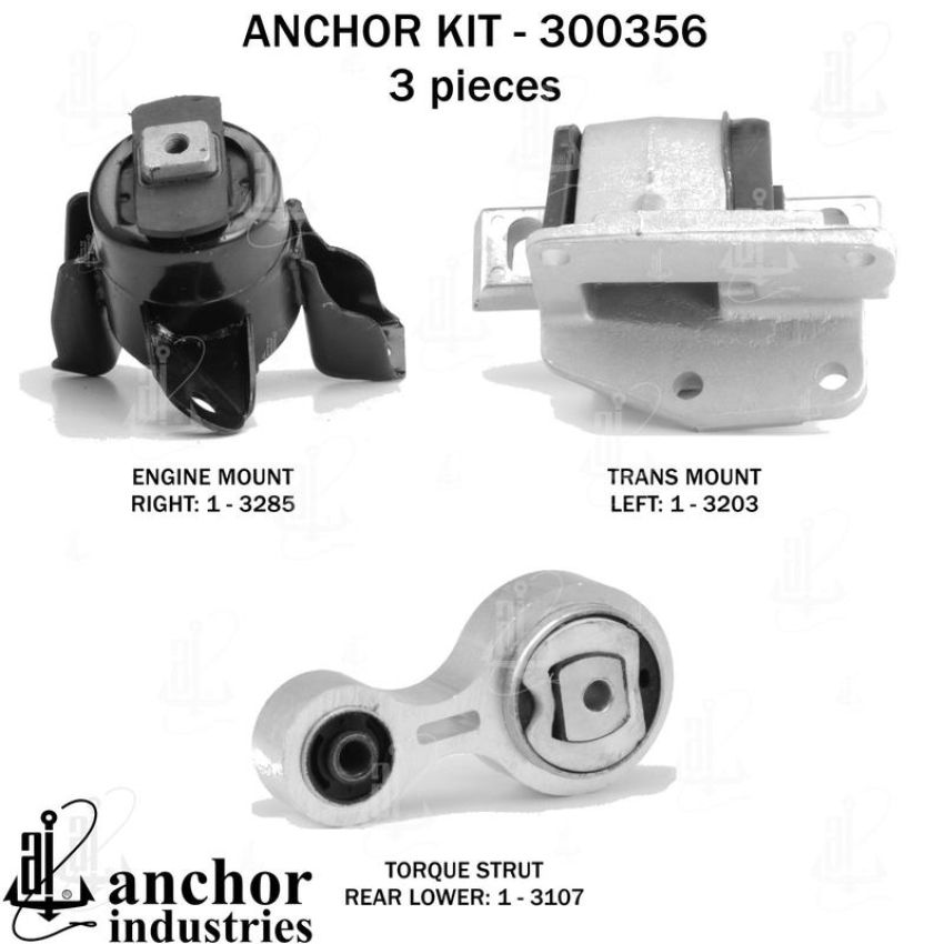 ANCHOR MOUNTS 300356 ENGINE MNT KIT