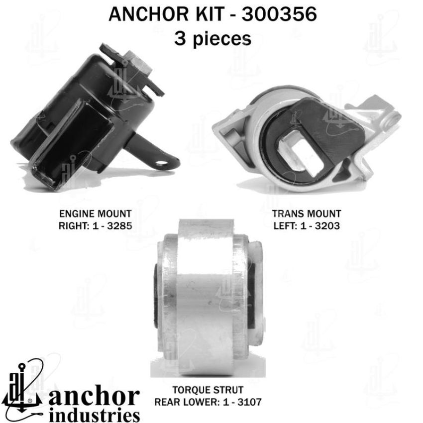 ANCHOR MOUNTS 300356 ENGINE MNT KIT