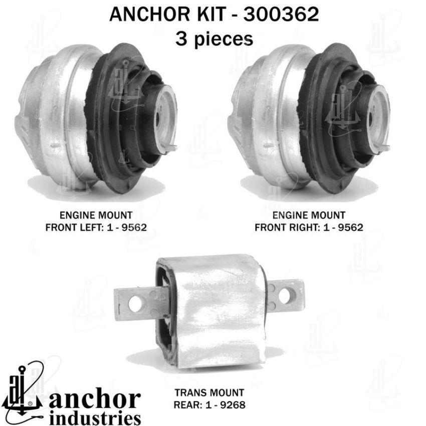 ANCHOR MOUNTS 300362 ENGINE MNT KIT