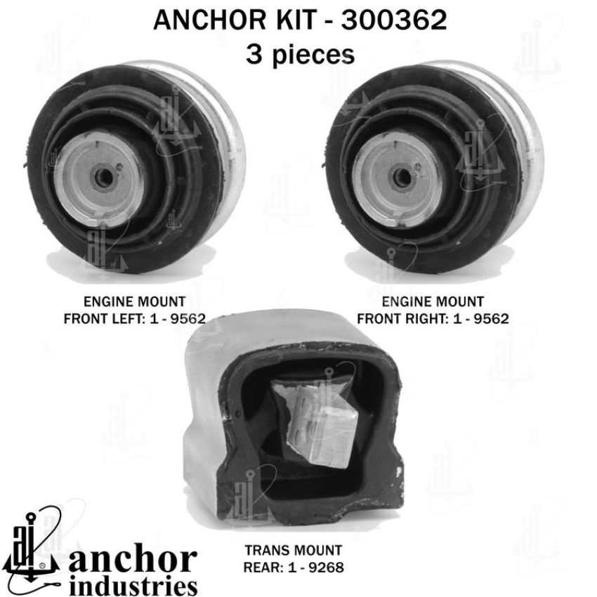 ANCHOR MOUNTS 300362 ENGINE MNT KIT
