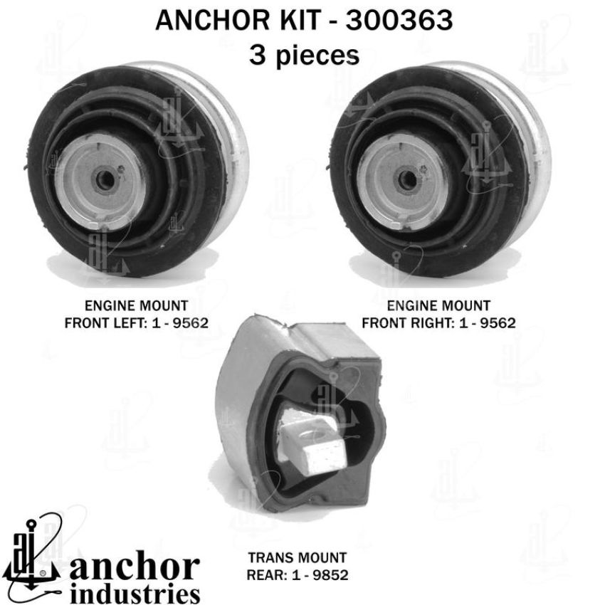 ANCHOR MOUNTS 300363 ENGINE MNT KIT
