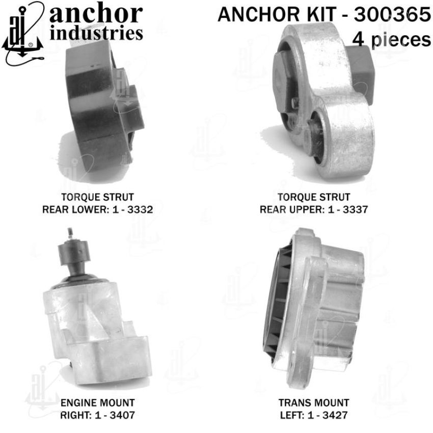 ANCHOR MOUNTS 300365 ENGINE MNT KIT