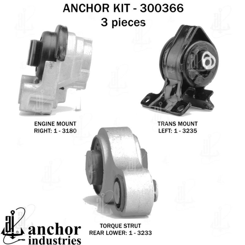 ANCHOR MOUNTS 300366 ENGINE MNT KIT