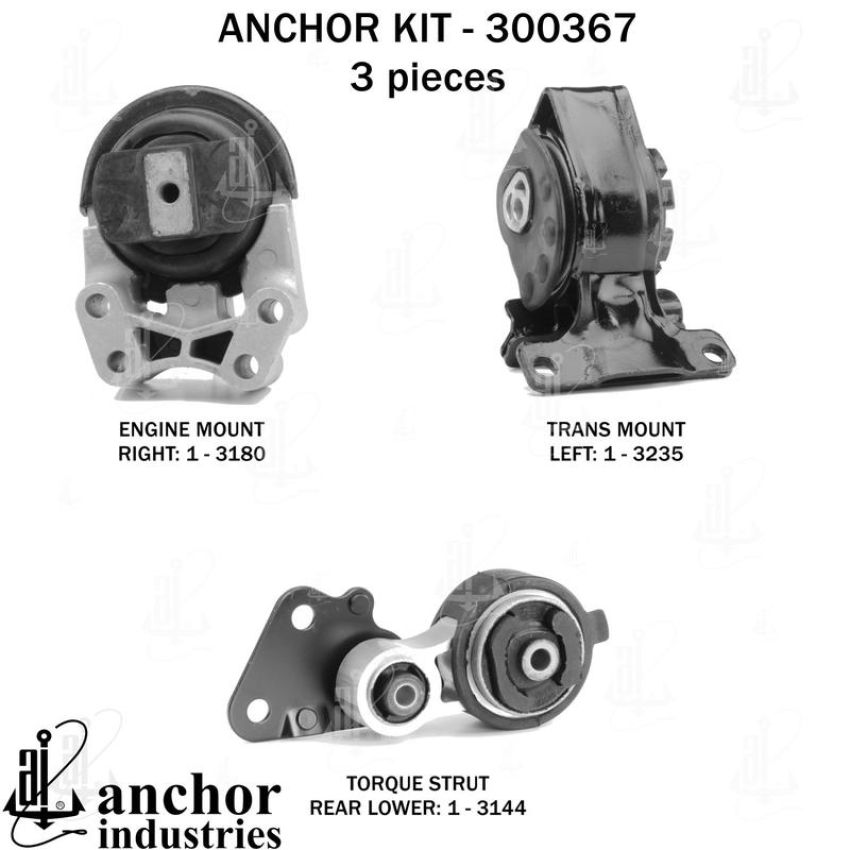 ANCHOR MOUNTS 300367 ENGINE MNT KIT