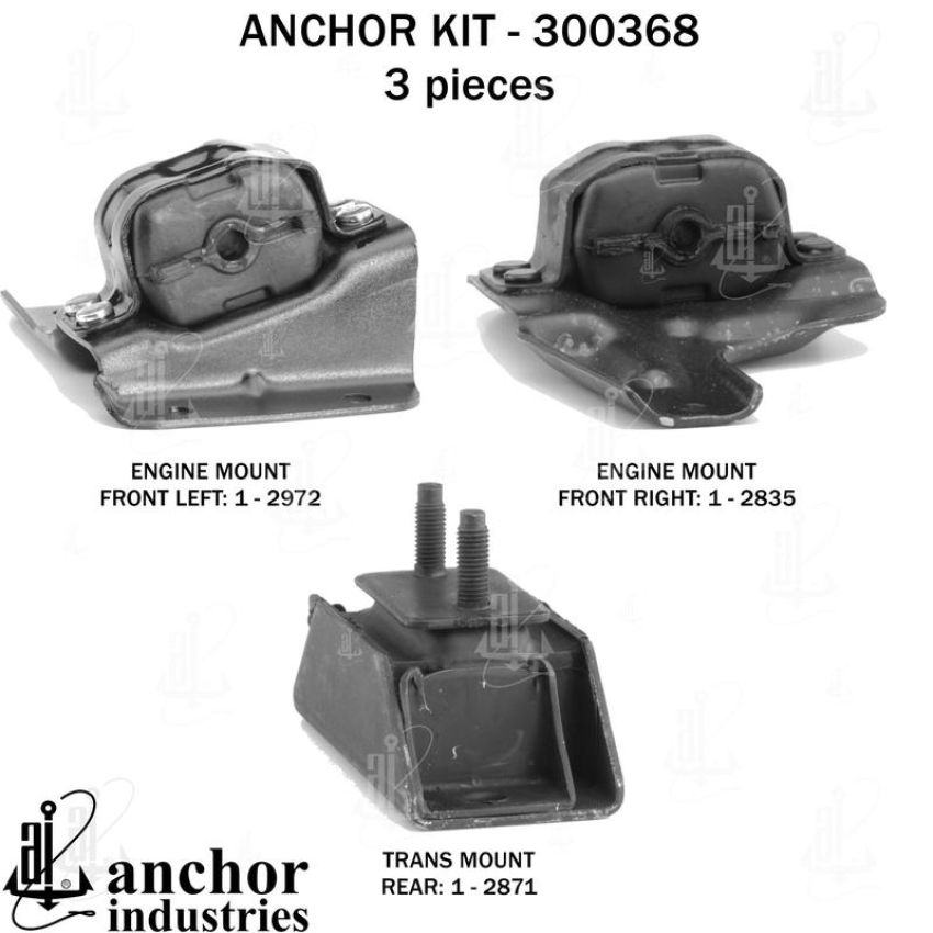 ANCHOR MOUNTS 300368 ENGINE MNT KIT